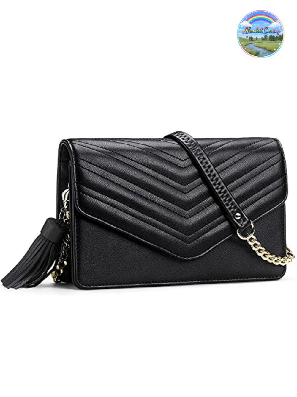 Small Vegan Leather Crossbody Bag Quilted Evening Clutch with RFID